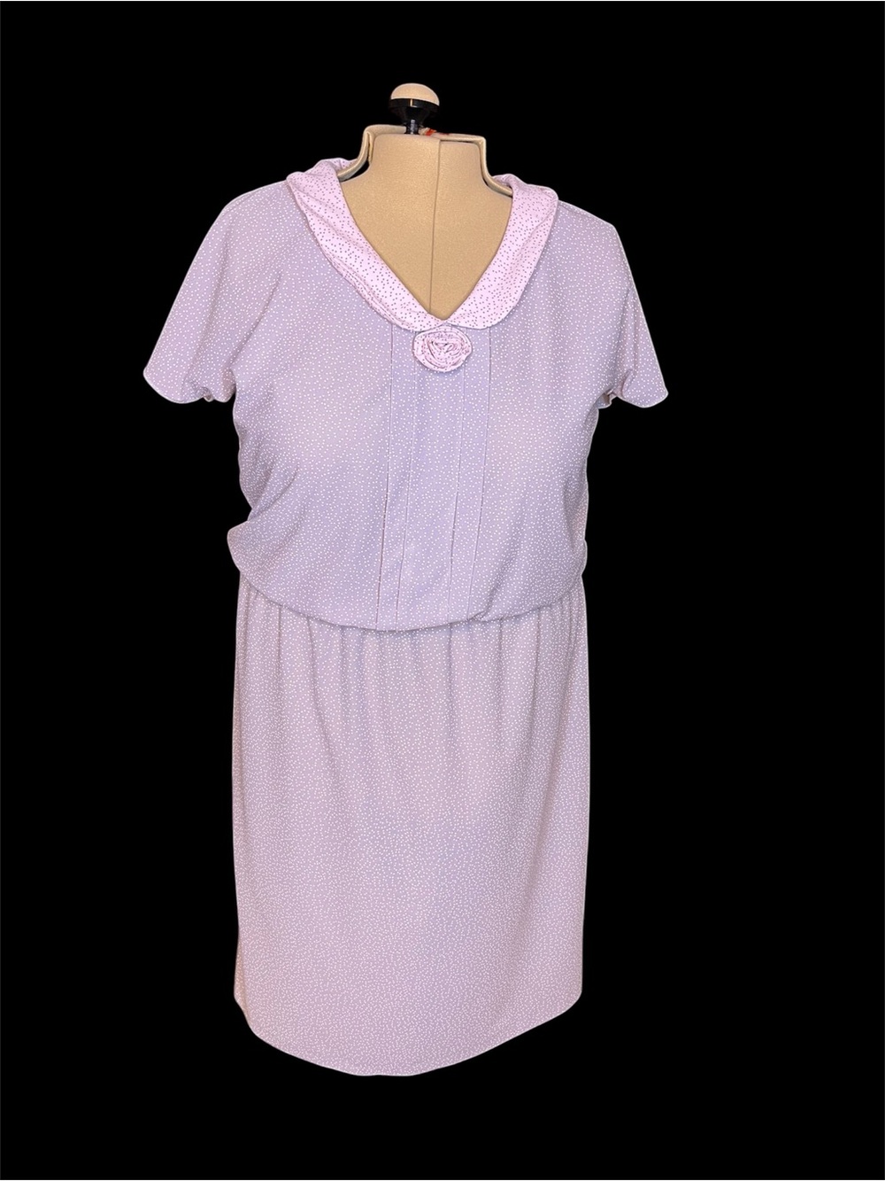 VINTAGE Soft Lilac And Pink Women’s Dress with Peter Pan Collar